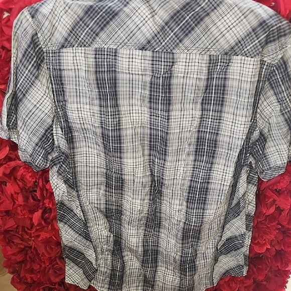 INC International Concepts Black and White Casual Button Down Shirt Size Medium - Picture 5 of 5